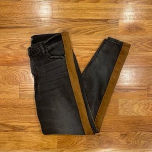Black urban outfitters jeans with suede detail